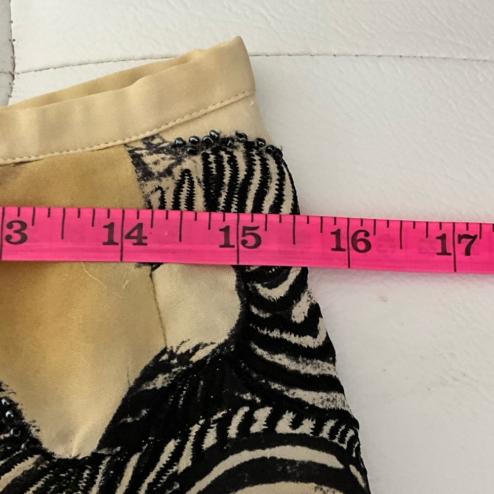 4/$25 Silk Club Silk Slip Lined Animal Print Zebra Frstive Maxi Skirt 12 - Picture 4 of 6